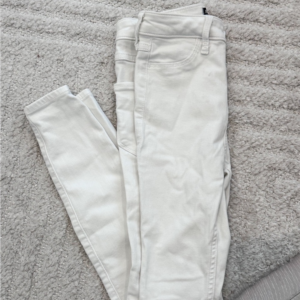 HIGH-RISE WHITE SUPER SKINNY JEANS - Size 00 - Picture 4 of 5